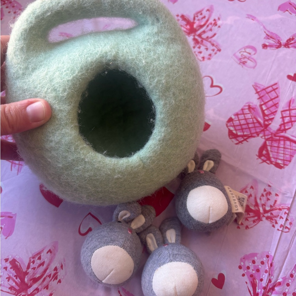 Lovevery felt bunny burrow toy